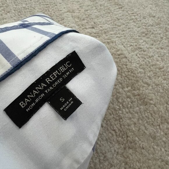 Banana Republic Slim Fit Non Iron Long Sleeve Button Up Cotton Shirt S - Picture 2 of 9